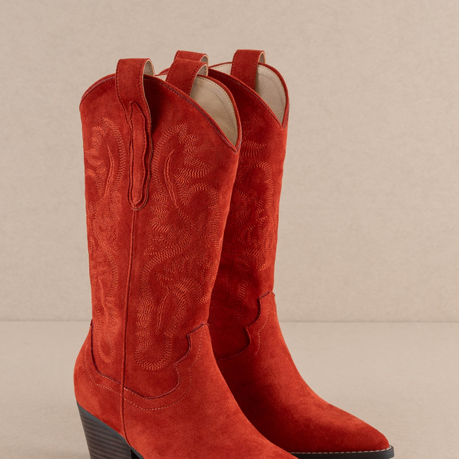 The Amaya | Red Classic Western Boot-gallery-36011653759153