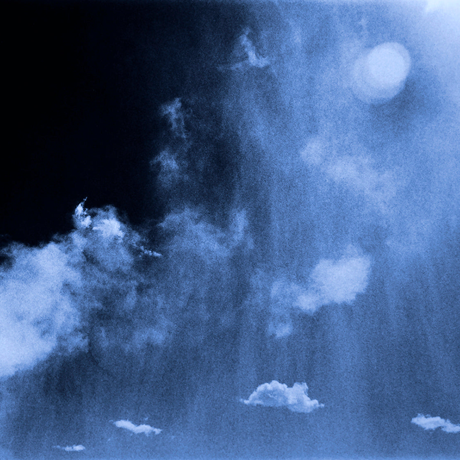 Babs Eco-chic scrunchies - Blue Sky Print, Rayon, Set of 3 Sizes-gallery-45486359314728