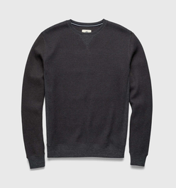 Butch Waffle Thermal Crewneck - Charcoal Heather