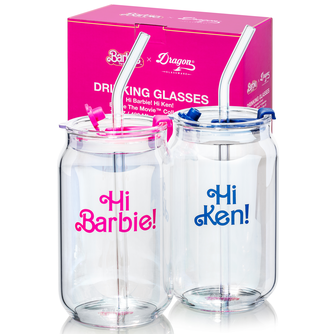 Barbie™ The Movie x Dragon Glassware® Hi Barbie! Hi Ken! Drinking Glasses