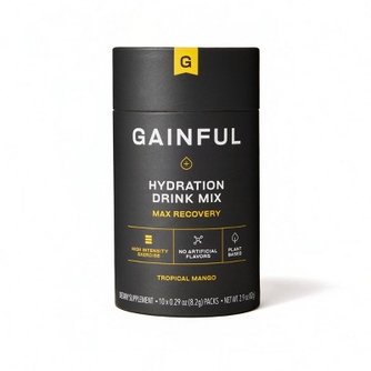 Gainful Hydration Max Recovery Electrolyte Supplement Stick Packs