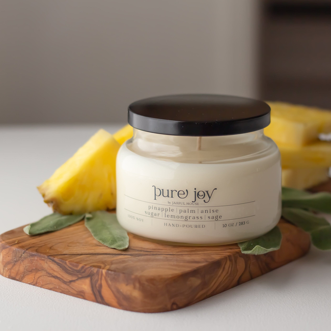 Pure Joy Soy Candle Pineapple + Sage + Anise - 10 oz.-gallery-28933286690886