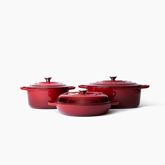6-Piece Gourmet Enameled Cast Iron Cookware Bundle-gallery-53351573586292