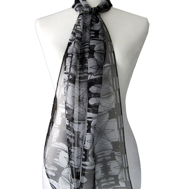 Babs Brooklyn Bridge Silk Scarf-gallery-47691356373288