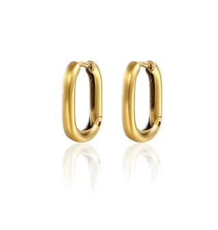 Lurienne Rectangle Hoop Earrings – Sleek & Stylish