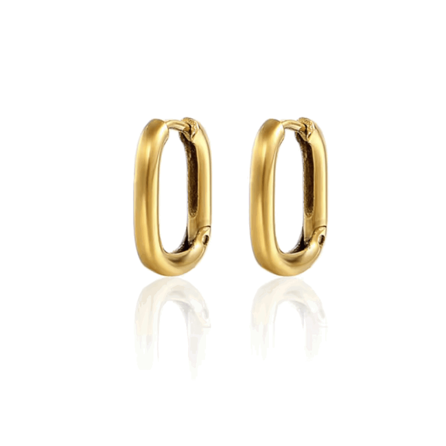 Lurienne Rectangle Hoop Earrings – Sleek & Stylish-gallery-30351271034938
