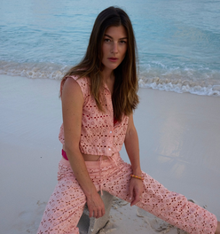 Mattie Broderie Sleeveless Drawstring Shirt