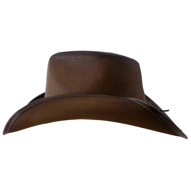Deadwood Trading Broken Hill - Faux Leather Outback Hat-gallery-46122176414002