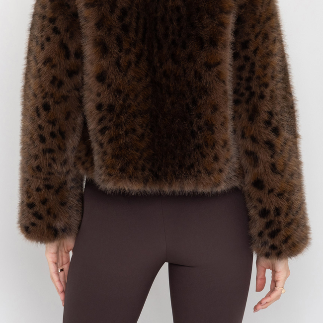 Lexy Leopard Faux Fur Jacket-gallery-44926592745722