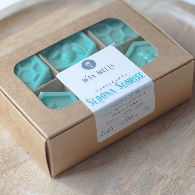 Sedona Sunrise Wax Melts Aloe + Agave +Patchouli | Honeycomb Tarts Pack of 6-gallery-29115633336390
