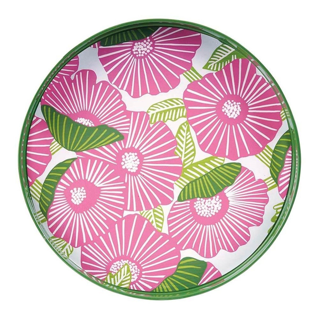 Poppy Papaver 15 Inch Round Tray-gallery-32767354798167