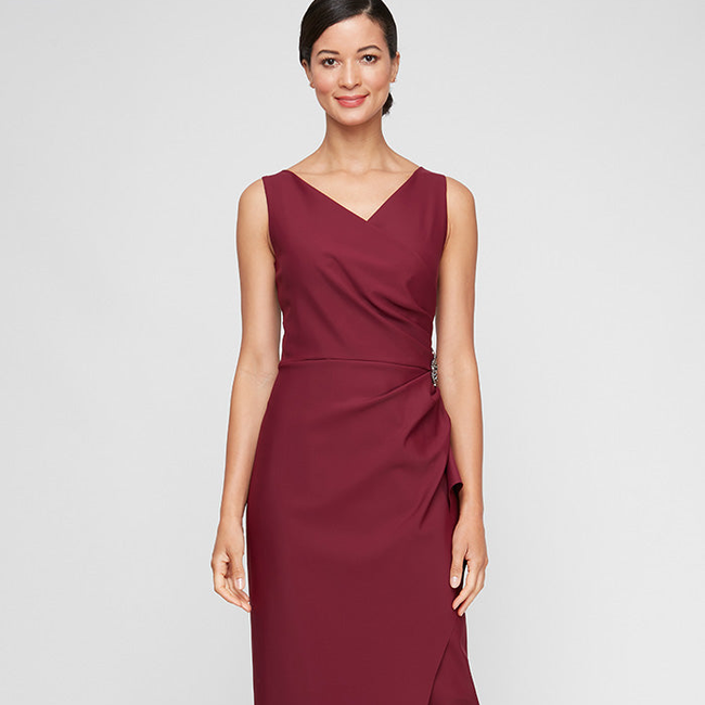 Petite Ava Sleeveless Contour Gown-gallery-44732159066368