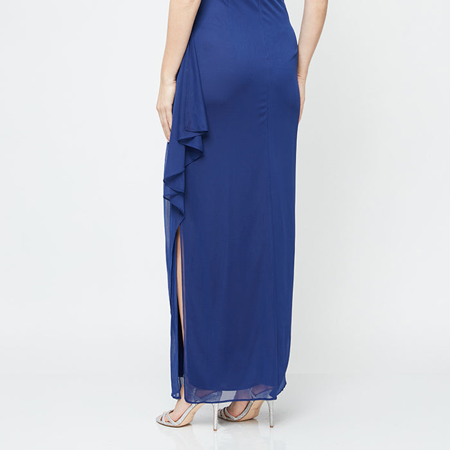 Petite - Camille Cowl Neck Gown-gallery-42531514941696