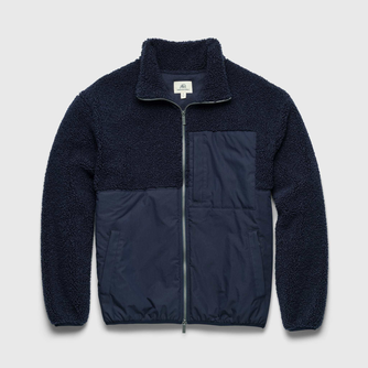 Steve Sherpa Jacket - Navy Blazer