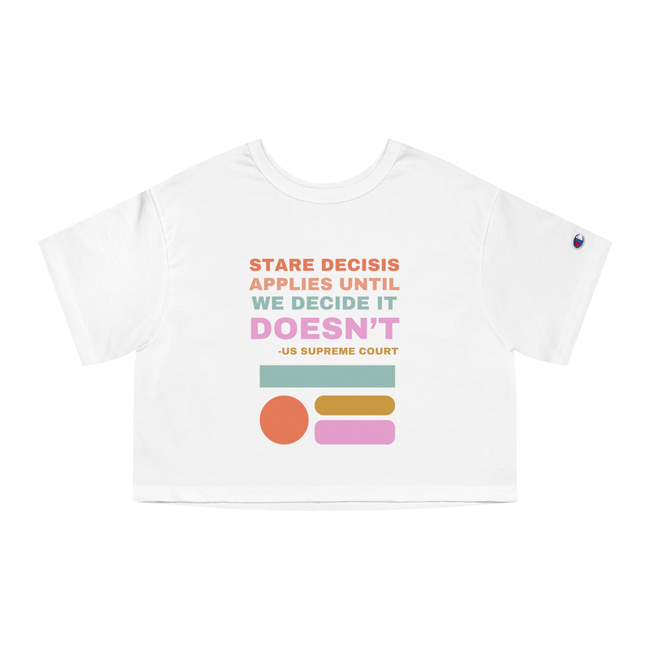 Stare decisis Champion Women's Heritage Cropped T-Shirt-gallery-31942526500930
