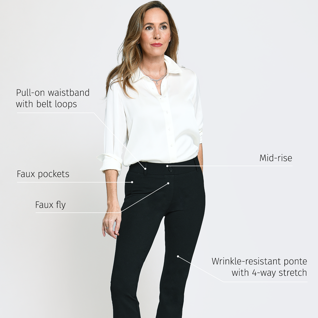 Classic Dress Pant Yoga Pant | Bootcut (Black)-gallery-40946616434940