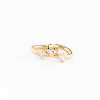 Single Diamond Hoop