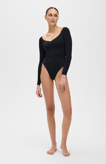 Iconic Lisse Long Sleeve Bodysuit - Thong