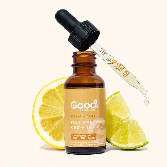 Serene Citrus Full Spectrum Tincture - 30mg CBD : 2.5mg THC-gallery-58982558171445