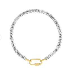 Chunky Oval Charm Necklace