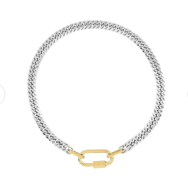 Chunky Oval Charm Necklace-gallery-42490969882874