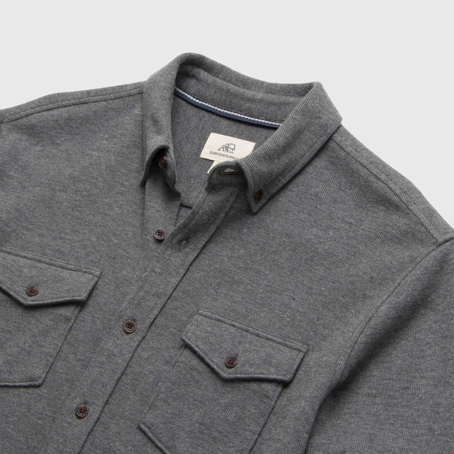 Rex Soft Knit Shirt - Charcoal Heather-gallery-44067647881474