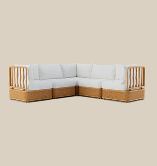 Natura Sectional - Five Seat Corner-Shape - Pearl