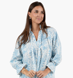 Juliette Top - Bluebird Toile