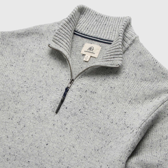 Robbie Mock Sweater - Heather Grey-gallery-44084569473282