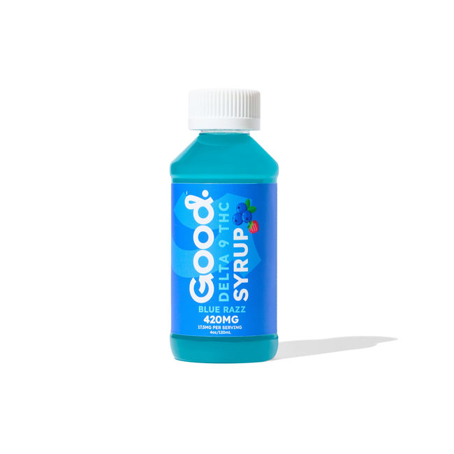 Blue Razz Delta 9 THC Syrup 4oz (420mg Total)-gallery-60363651547445