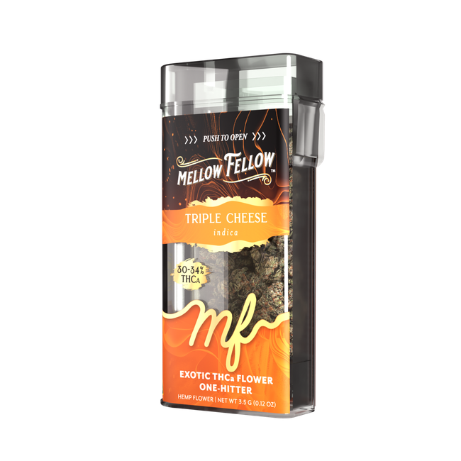 THCa 3.5g Exotic Flower + One Hitter - Triple Cheese (Indica)-gallery-38348611846350