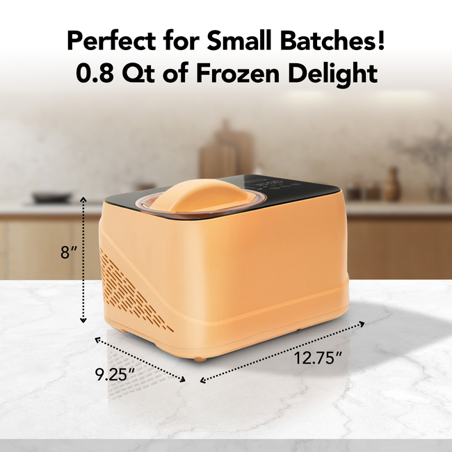 Whynter 0.8 Quart Compact Automatic Ice Cream Maker with Stainless Steel Bowl, Honey Peach ICM-080-H-gallery-45339795849464