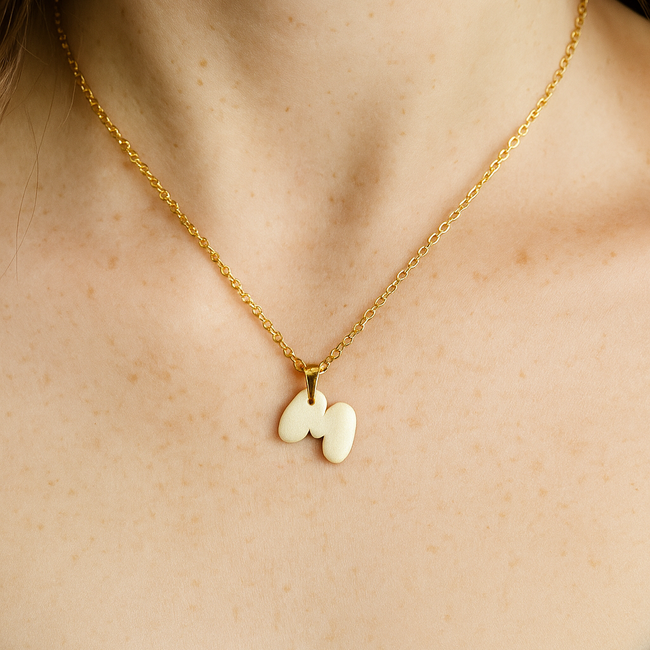 Bubble Initial necklace-gallery-43966914429186