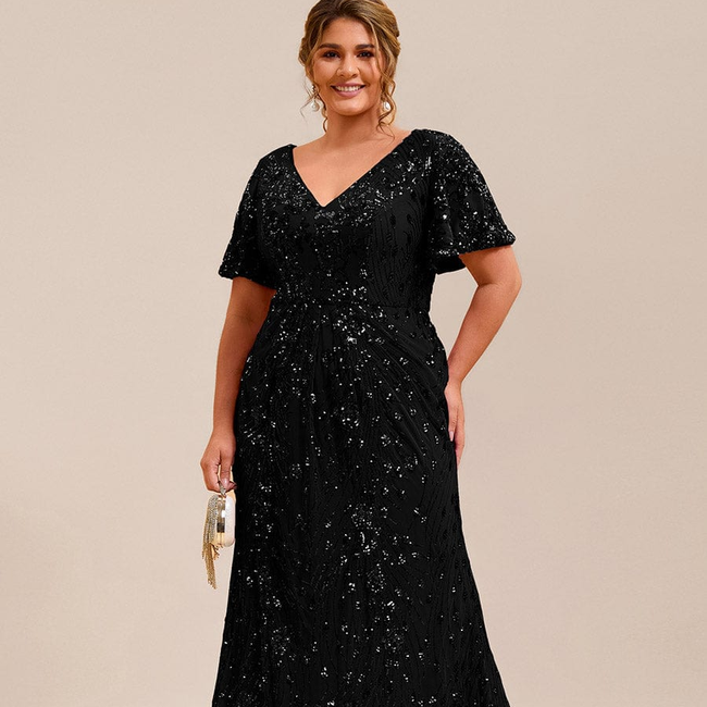 pretty PALMER|Plus Size Sequin Mermaid Formal Dress-gallery-33401628229706