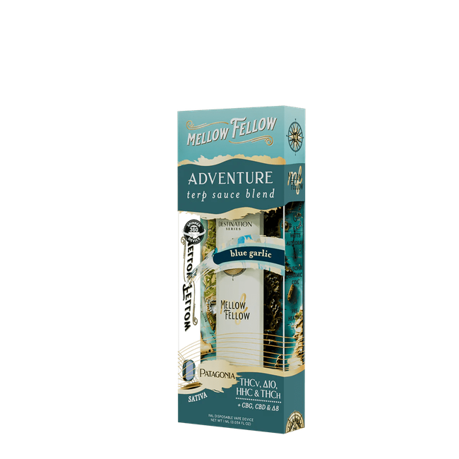 Adventure Blend - Terp Sauce 1ml Disposable Spinner Vape - Blue Garlic (Sativa)-gallery-37327605006542