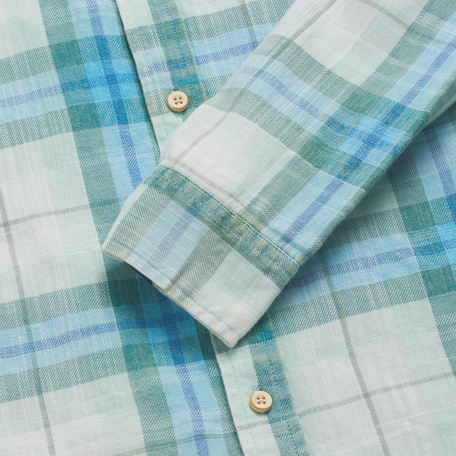 Brian Twill Plaid Shirt - Blue Combo-gallery-45068246089986