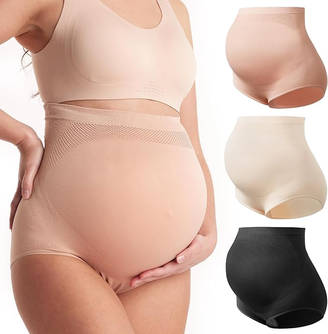 Momcozy Women's Maternity High Waist Underwear Pregnancy Seamless Soft Belly Support Panties