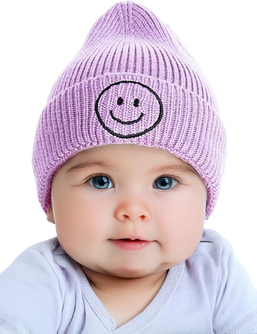 Baby/Infant Smiley Face Beanie (0-12 Months)