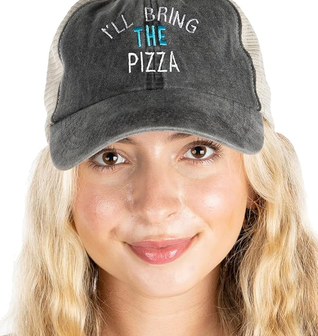 Cotton Mesh Hat - I'll Bring The Pizza (BH-22)