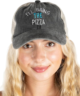 Cotton Mesh Hat - I'll Bring The Pizza (BH-22)