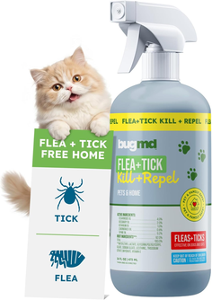 BugMD Pet Safe Flea Spray for Cats & Home