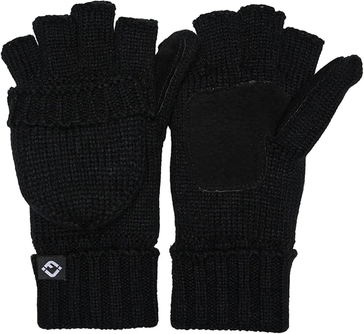 Men's Wool Blend Convertible Half Finger Gloves (GM3)