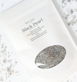 Black Pearl Bath Salts - 4 oz | Handmade Bath Soak with Black Sea Salt, Exotic Scents