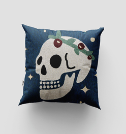 Romance is Dead - Skull Pillow