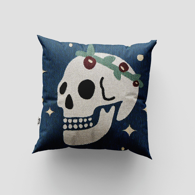 Romance is Dead - Skull Pillow-gallery-37494927687856