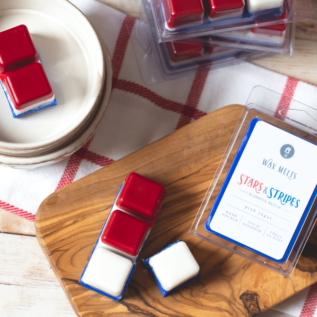 Stars & Stripes Wax Melts - Pink Sugar Clamshell Melt Tarts-gallery-28151833067590