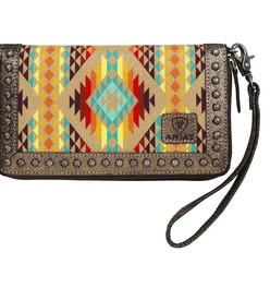 Ariat Cruiser Southwestern Orange- Clutch Wallet