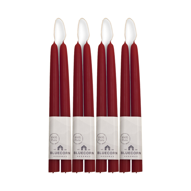 Hand-Dipped Beeswax Taper Candles - Bulk 4-Pair Bundle-gallery-40187512717558