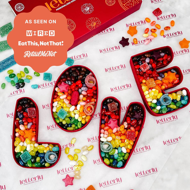 LOVE Gourmet Gift Box: Edible Letters Filled with Artisanal Treats-gallery-43860454867152