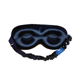 Sia Silk® Sleep Mask with extra deep eye cups for long lashes - Black